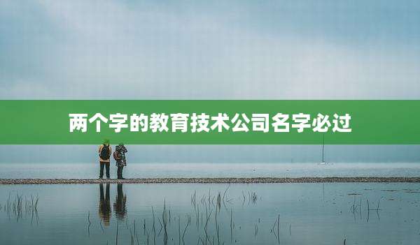 两个字的教育技术公司名字必过