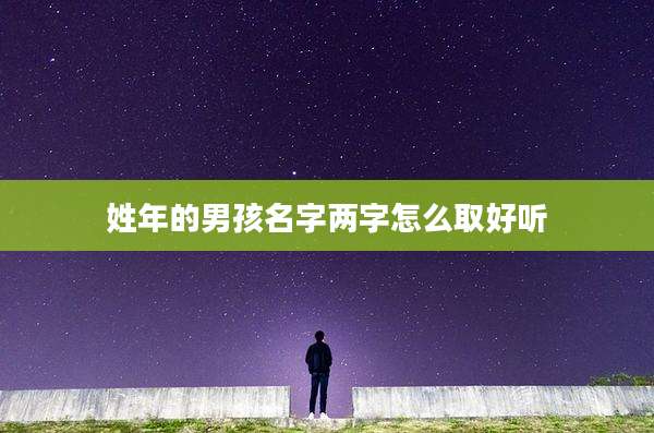 姓年的男孩名字两字怎么取好听
