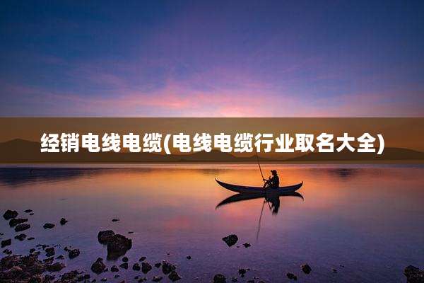 经销电线电缆(电线电缆行业取名大全)