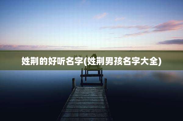 姓荆的好听名字(姓荆男孩名字大全)