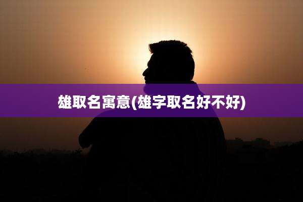 雄取名寓意(雄字取名好不好)