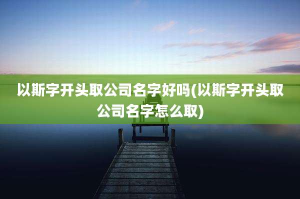以斯字开头取公司名字好吗(以斯字开头取公司名字怎么取)
