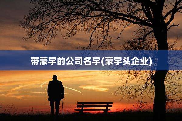 带蒙字的公司名字(蒙字头企业)
