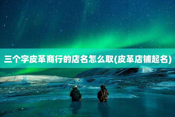 三个字皮革商行的店名怎么取(皮革店铺起名)