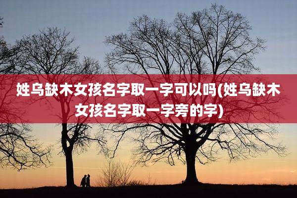 姓乌缺木女孩名字取一字可以吗(姓乌缺木女孩名字取一字旁的字)