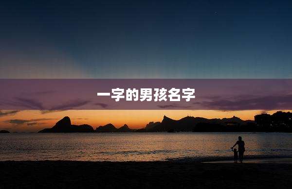 一字的男孩名字
