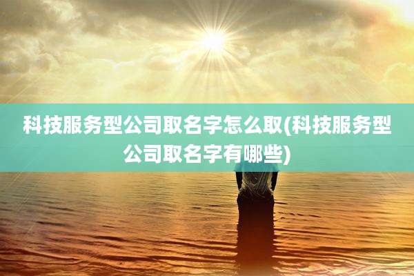 科技服务型公司取名字怎么取(科技服务型公司取名字有哪些)