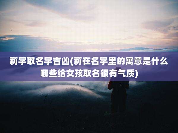 莉字取名字吉凶(莉在名字里的寓意是什么哪些给女孩取名很有气质)