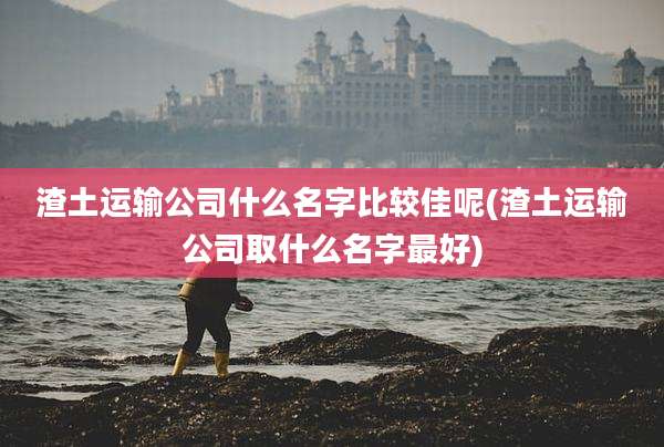渣土运输公司什么名字比较佳呢(渣土运输公司取什么名字最好)