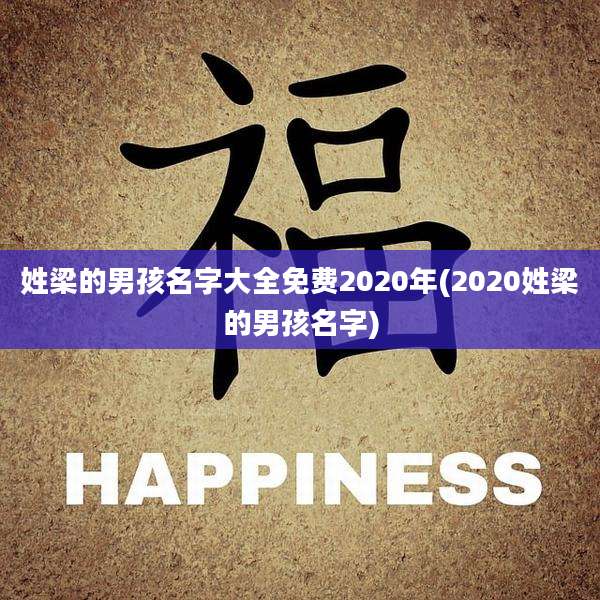 姓梁的男孩名字大全免费2020年(2020姓梁的男孩名字)