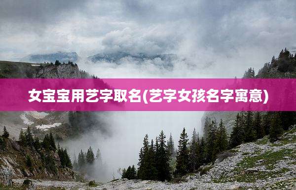 女宝宝用艺字取名(艺字女孩名字寓意)