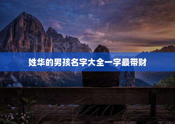 姓华的男孩名字大全一字最带财
