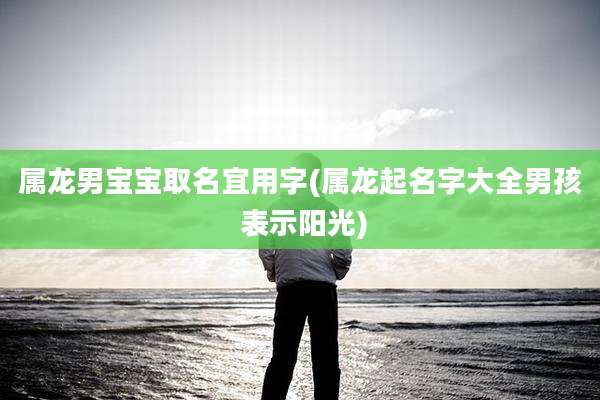 属龙男宝宝取名宜用字(属龙起名字大全男孩 表示阳光)