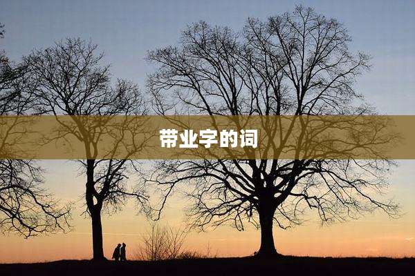带业字的词