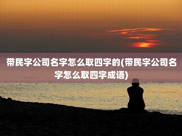 带民字公司名字怎么取四字的(带民字公司名字怎么取四字成语)