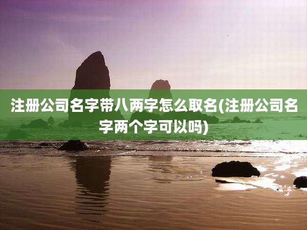 注册公司名字带八两字怎么取名(注册公司名字两个字可以吗)