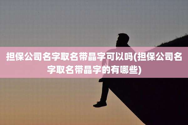 担保公司名字取名带晶字可以吗(担保公司名字取名带晶字的有哪些)