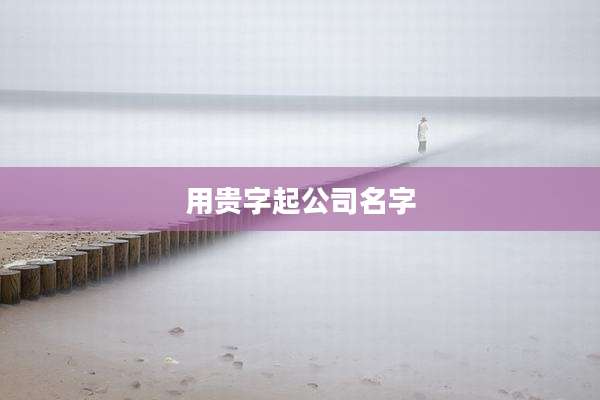 用贵字起公司名字