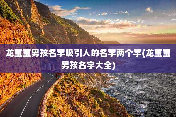 龙宝宝男孩名字吸引人的名字两个字(龙宝宝男孩名字大全)