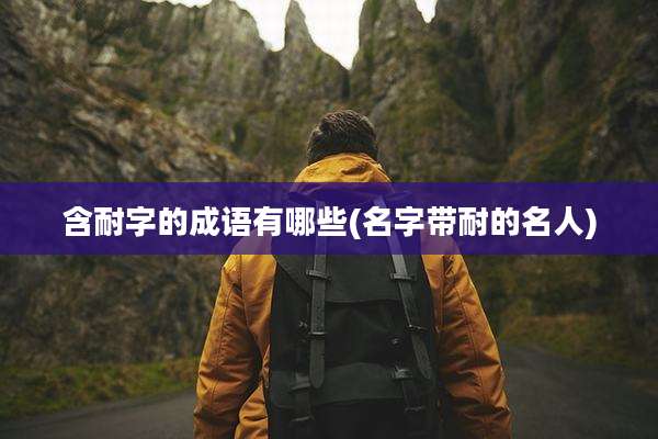 含耐字的成语有哪些(名字带耐的名人)