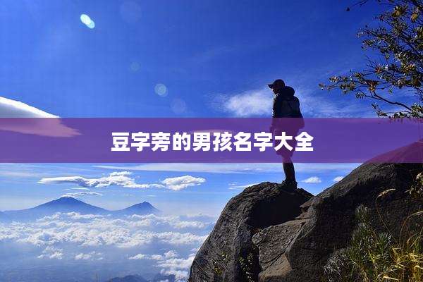 豆字旁的男孩名字大全