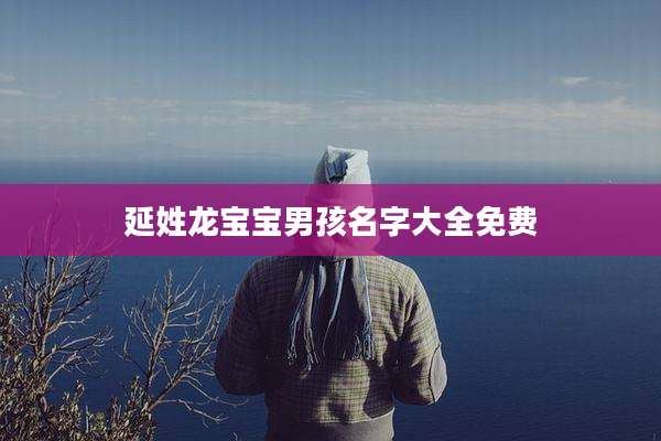 延姓龙宝宝男孩名字大全免费