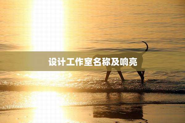 设计工作室名称及响亮