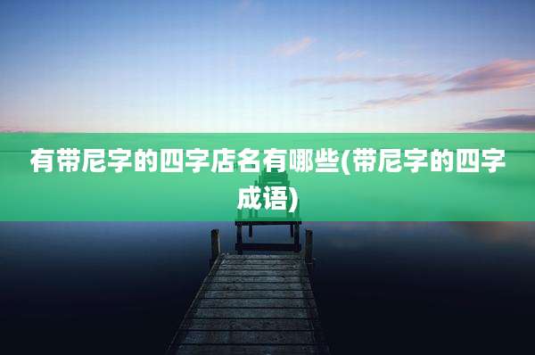 有带尼字的四字店名有哪些(带尼字的四字成语)