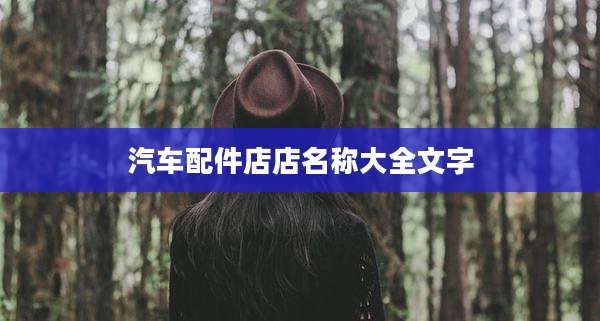 汽车配件店店名称大全文字