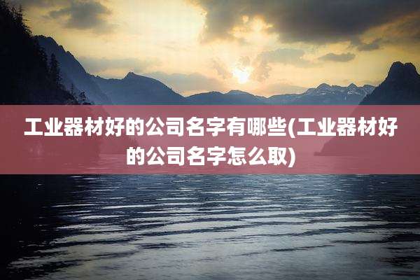 工业器材好的公司名字有哪些(工业器材好的公司名字怎么取)