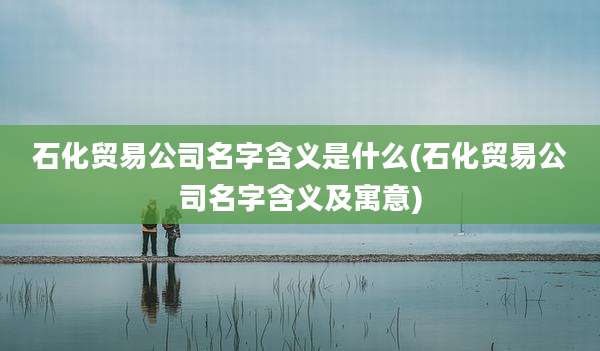 石化贸易公司名字含义是什么(石化贸易公司名字含义及寓意)