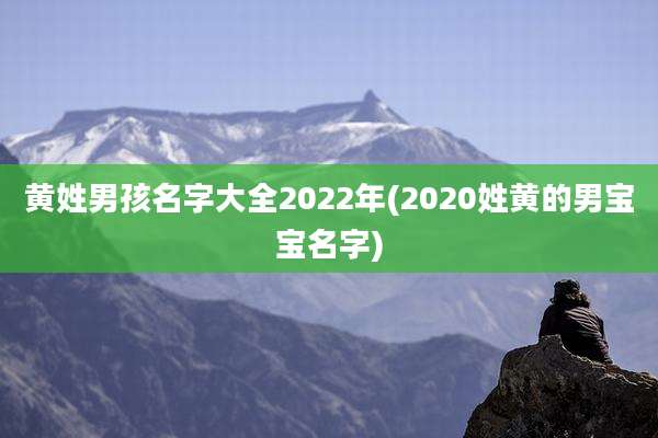 黄姓男孩名字大全2022年(2020姓黄的男宝宝名字)