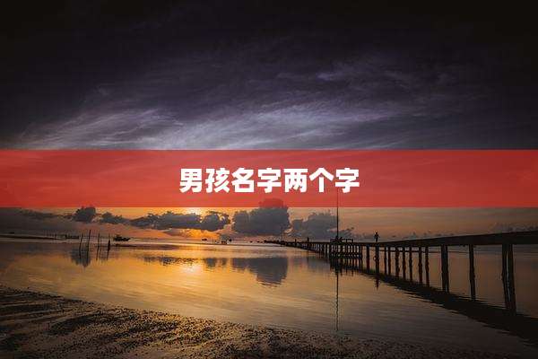 男孩名字两个字