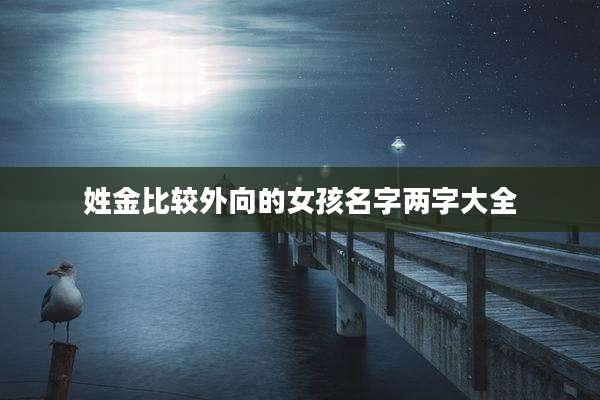 姓金比较外向的女孩名字两字大全