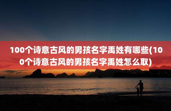100个诗意古风的男孩名字禹姓有哪些(100个诗意古风的男孩名字禹姓怎么取)