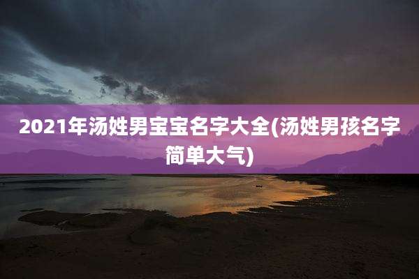 2021年汤姓男宝宝名字大全(汤姓男孩名字简单大气)