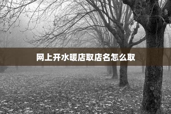 网上开水暖店取店名怎么取