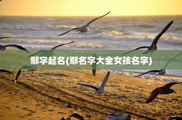 鄢字起名(鄢名字大全女孩名字)