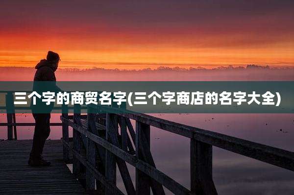 三个字的商贸名字(三个字商店的名字大全)
