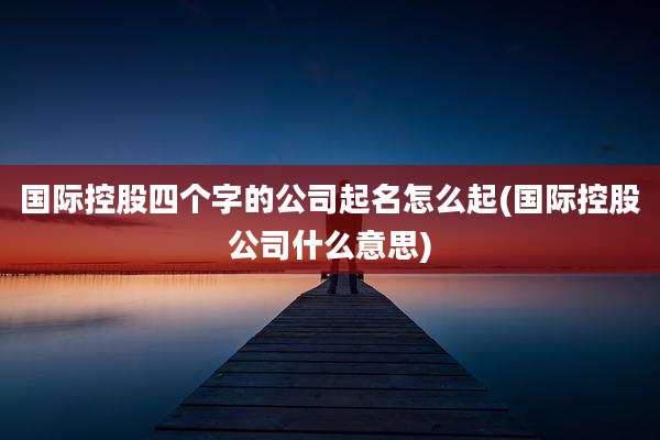 国际控股四个字的公司起名怎么起(国际控股公司什么意思)