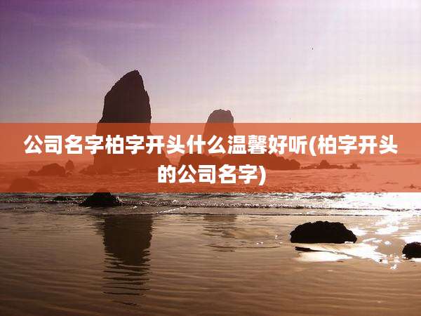 公司名字柏字开头什么温馨好听(柏字开头的公司名字)