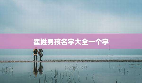 翟姓男孩名字大全一个字