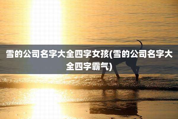 雪的公司名字大全四字女孩(雪的公司名字大全四字霸气)
