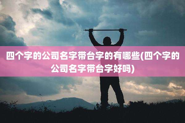 四个字的公司名字带台字的有哪些(四个字的公司名字带台字好吗)