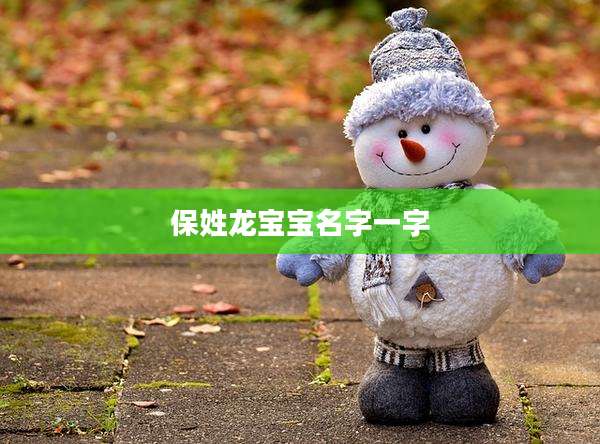 保姓龙宝宝名字一字