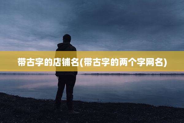 带古字的店铺名(带古字的两个字网名)