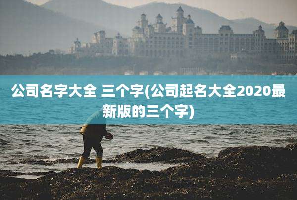 公司名字大全 三个字(公司起名大全2020最新版的三个字)