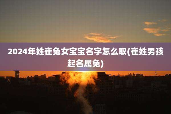 2024年姓崔兔女宝宝名字怎么取(崔姓男孩起名属兔)