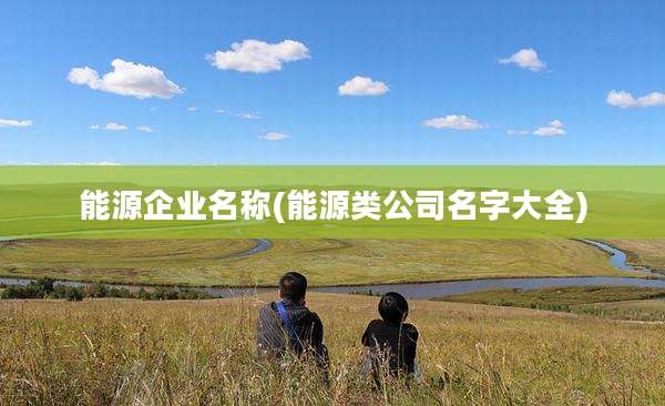 能源企业名称(能源类公司名字大全)