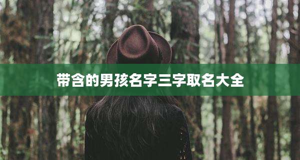 带含的男孩名字三字取名大全